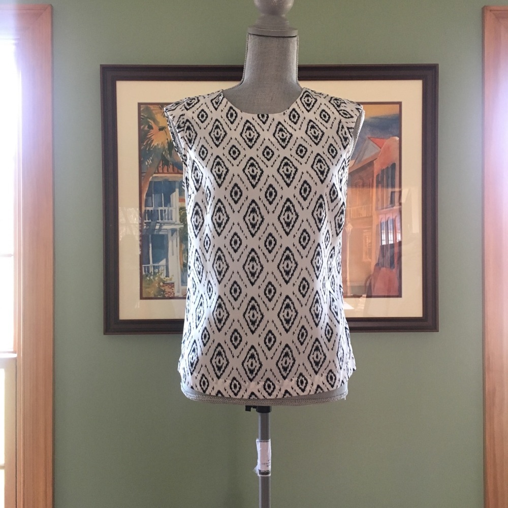 ABS Platinum x-small graphic blouse